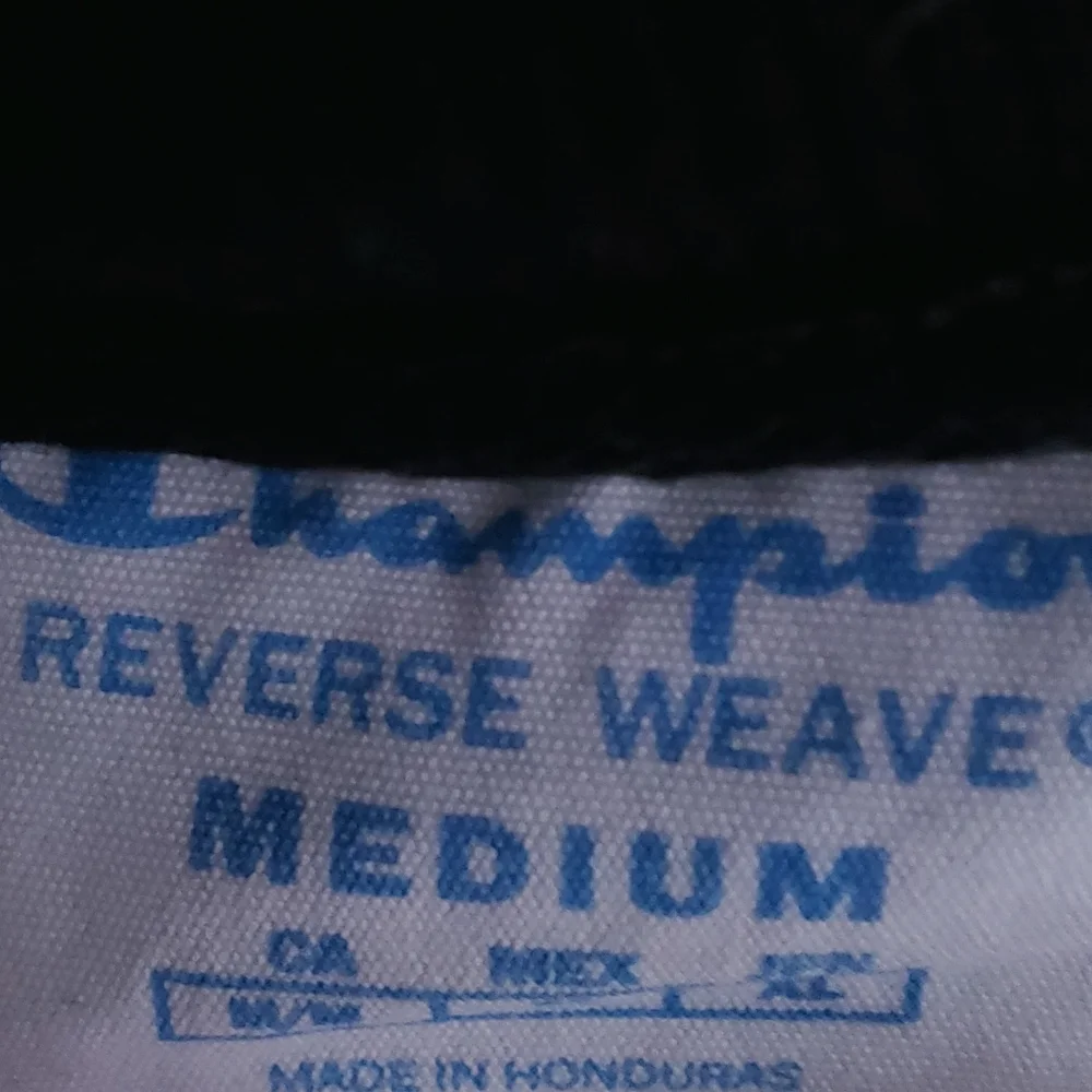 Champion Reverse Weave Sweatshirt Script Logo Medium Black Teal Pink Vintage - Picture 4 of 6